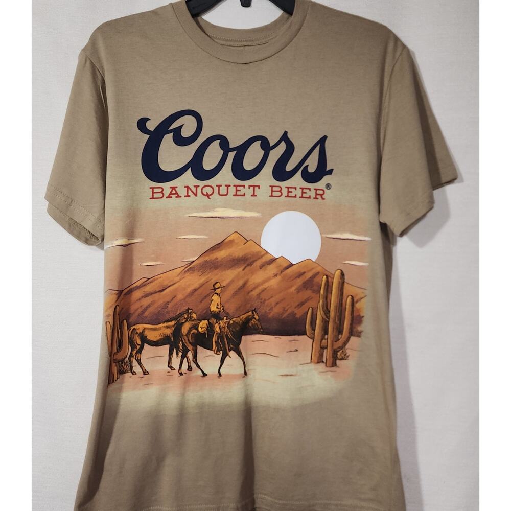 Coors Banquet beer cowboy men's shirt size medium